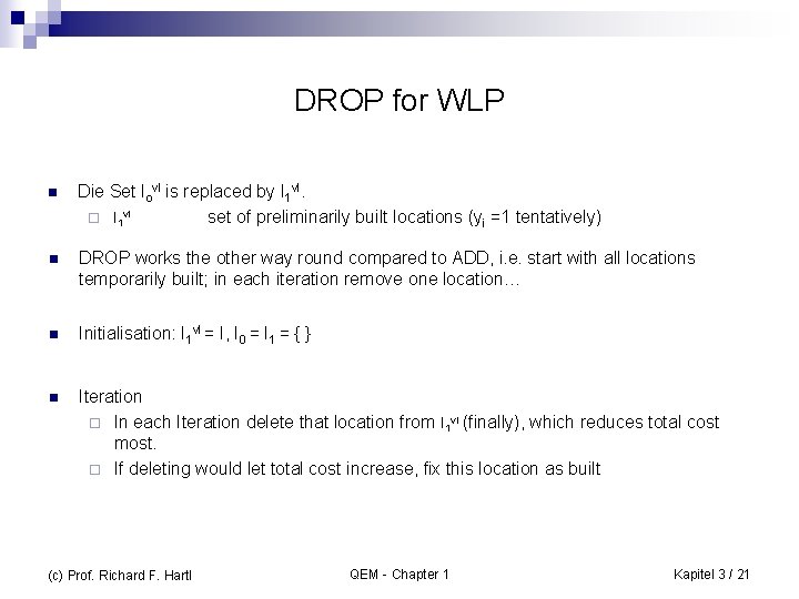 DROP for WLP n Die Set Iovl is replaced by I 1 vl. ¨