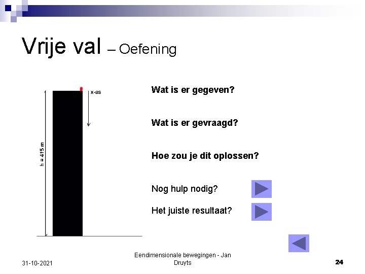 Vrije val – Oefening Wat is er gegeven? Wat is er gevraagd? Hoe zou