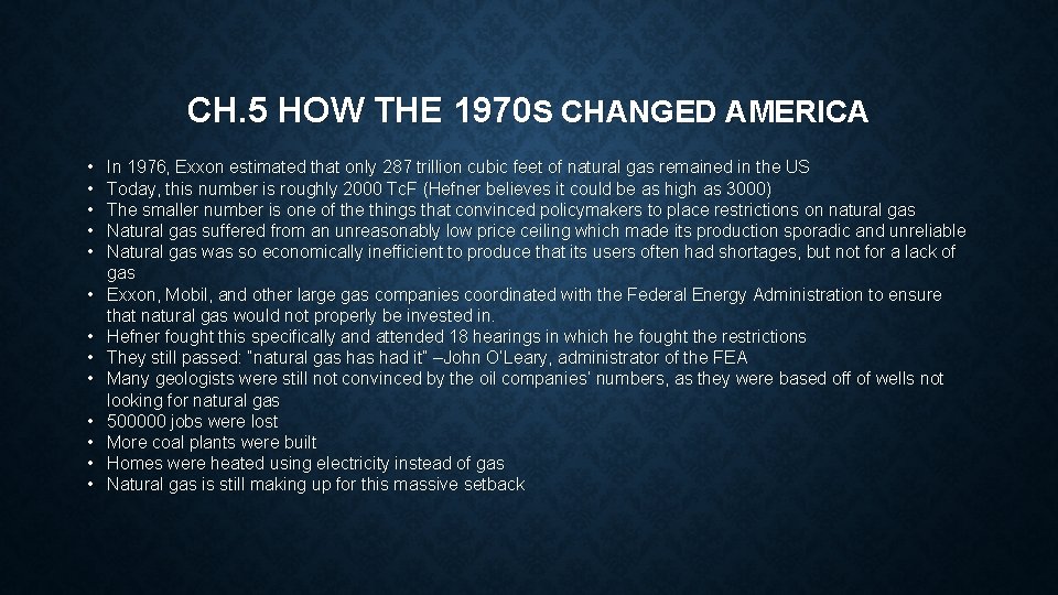 CH. 5 HOW THE 1970 S CHANGED AMERICA • • • • In 1976,