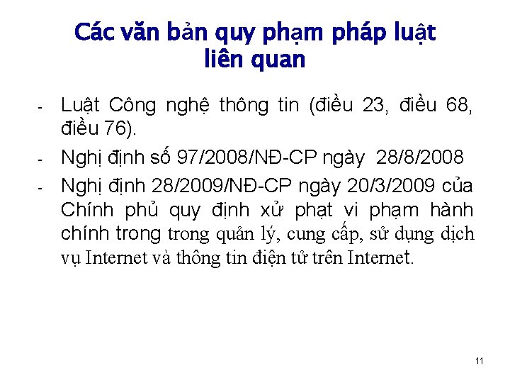 Các văn bản quy phạm pháp luật liên quan - - Luật Công nghệ