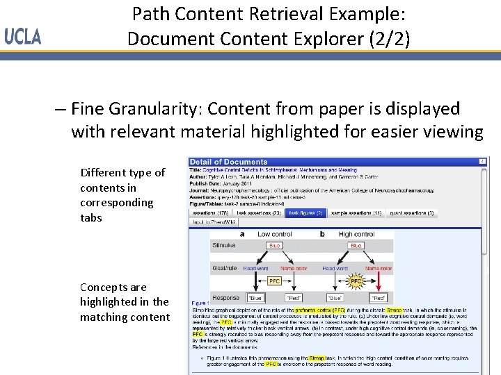 Path Content Retrieval Example: Document Content Explorer (2/2) – Fine Granularity: Content from paper