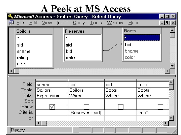 A Peek at MS Access 20 