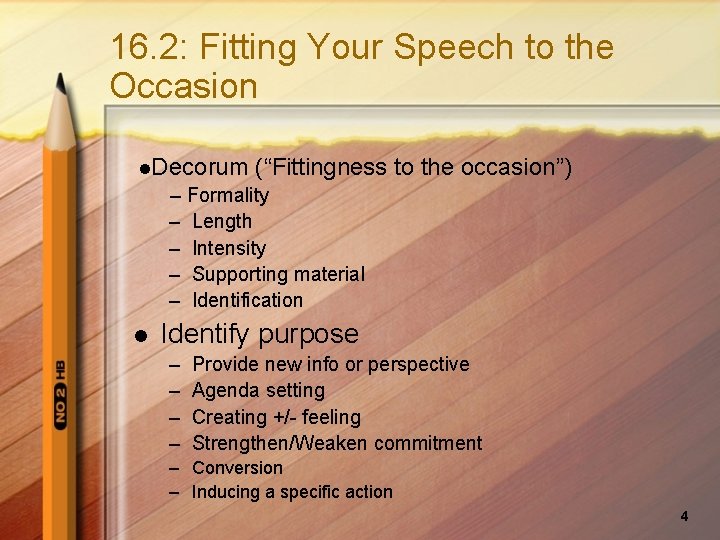 16. 2: Fitting Your Speech to the Occasion l. Decorum (“Fittingness to the occasion”)