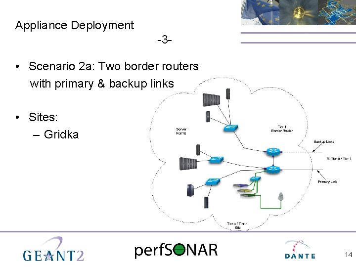 Appliance Deployment -3 - Connect. Communicate. Collaborate • Scenario 2 a: Two border routers