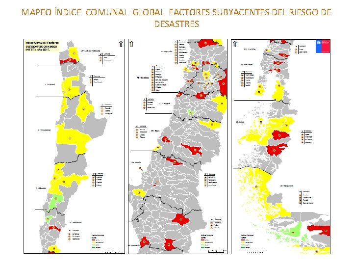 MAPEO ÍNDICE COMUNAL GLOBAL FACTORES SUBYACENTES DEL RIESGO DE DESASTRES 