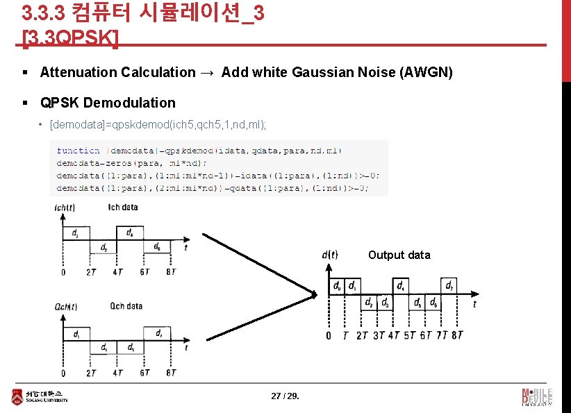 3. 3. 3 컴퓨터 시뮬레이션_3 [3. 3 QPSK] § Attenuation Calculation → Add white
