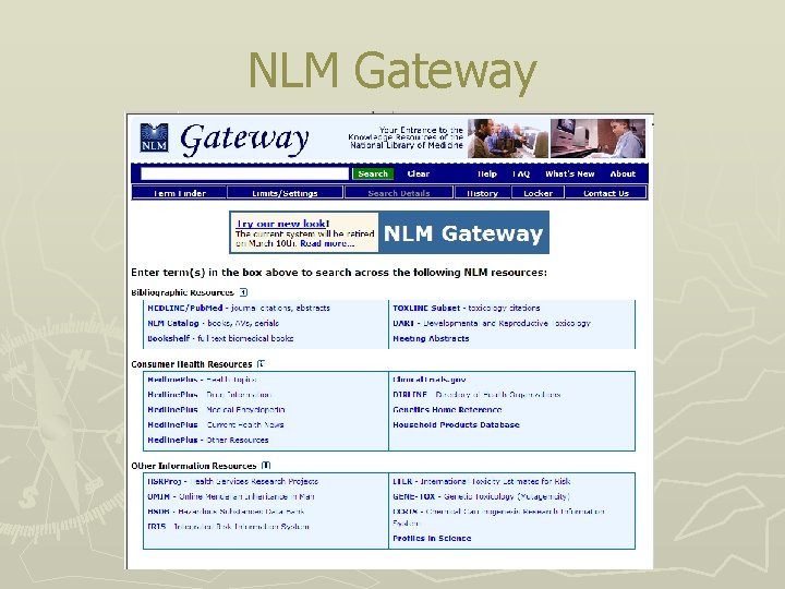 NLM Gateway 