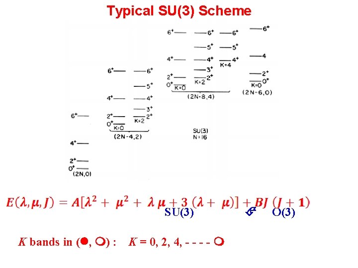 Typical SU(3) Scheme SU(3) K bands in ( , ) : K = 0,