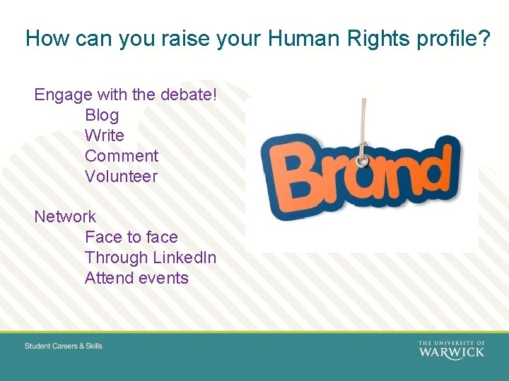 How can you raise your Human Rights profile? Engage with the debate! Blog Write