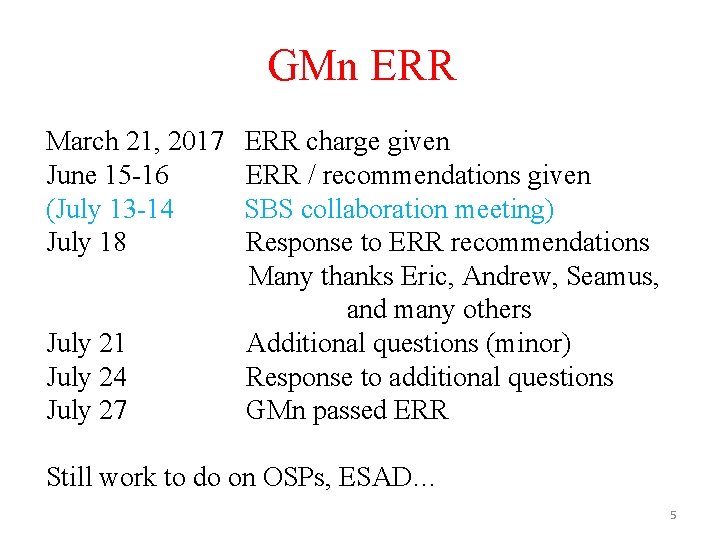 GMn ERR March 21, 2017 June 15 -16 (July 13 -14 July 18 July