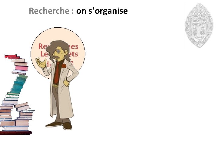 Recherche : on s’organise Recherches Les projets du DMG 