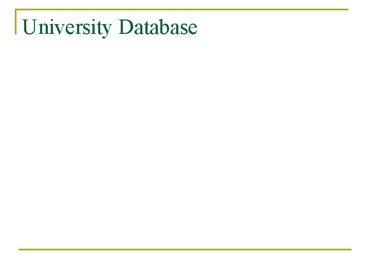 University Database University Database