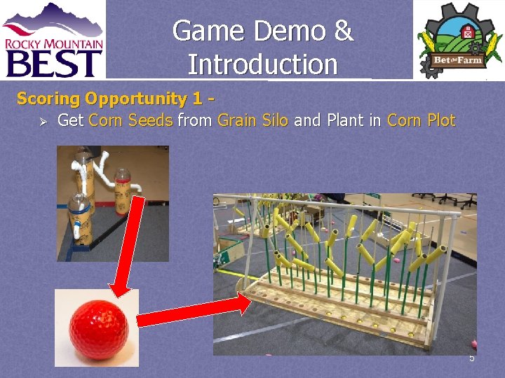 Game Demo & Introduction Scoring Opportunity 1 Ø Get Corn Seeds from Grain Silo