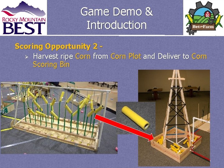 Game Demo & Introduction Scoring Opportunity 2 Ø Harvest ripe Corn from Corn Plot