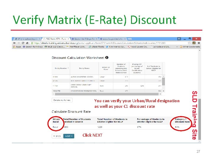 Verify Matrix (E-Rate) Discount You can verify your Urban/Rural designation as well as your