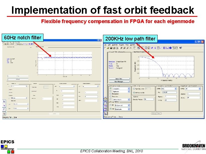 Implementation of fast orbit feedback Flexible frequency compensation in FPGA for each eigenmode 60