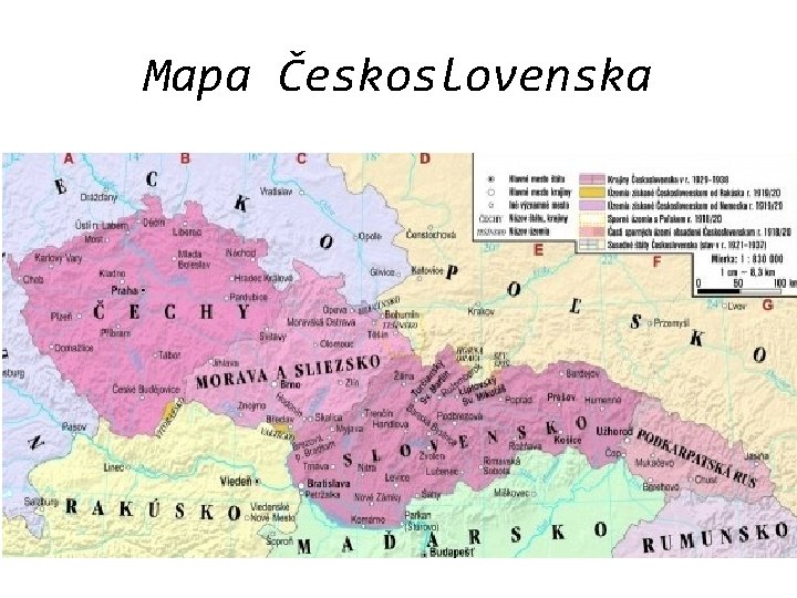 Mapa Československa 