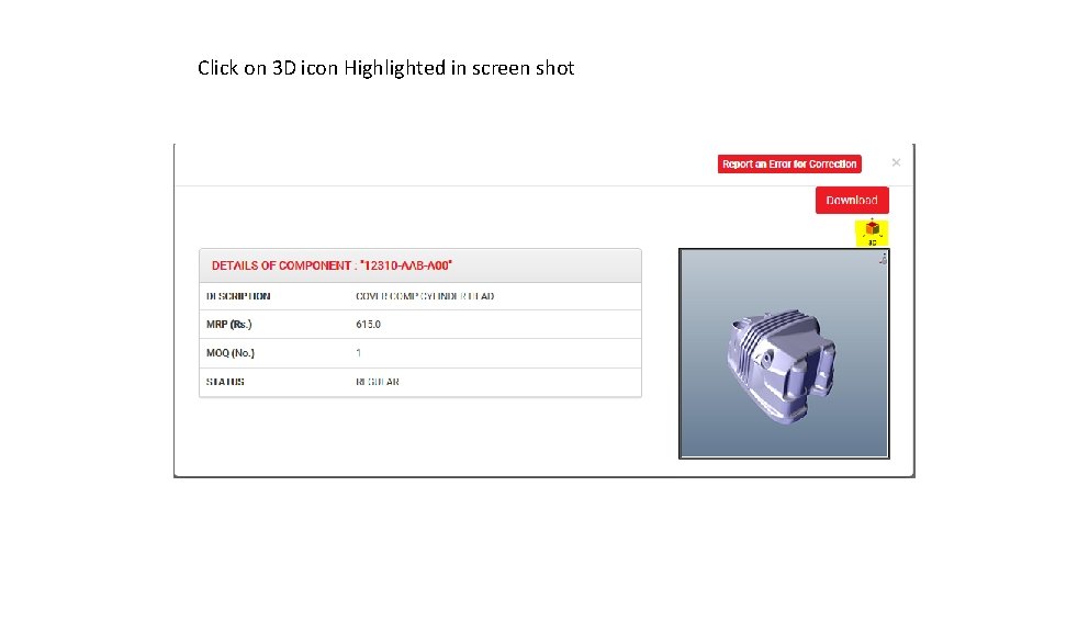 Click on 3 D icon Highlighted in screen shot 