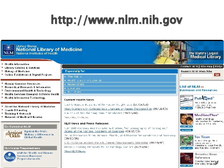 http: //www. nlm. nih. gov 38 