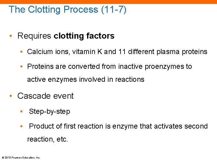 The Clotting Process (11 -7) • Requires clotting factors • Calcium ions, vitamin K