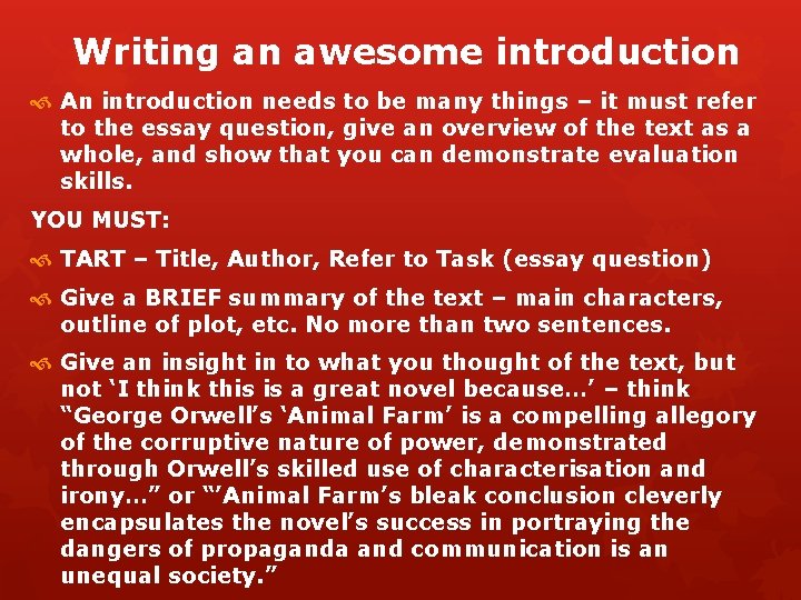 Writing an awesome introduction An introduction needs to be many things – it must