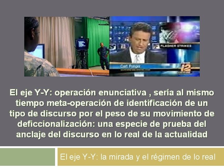El eje Y-Y: operación enunciativa , sería al mismo tiempo meta-operación de identificación de