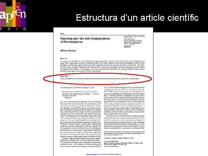 Estructura d’un article científic 