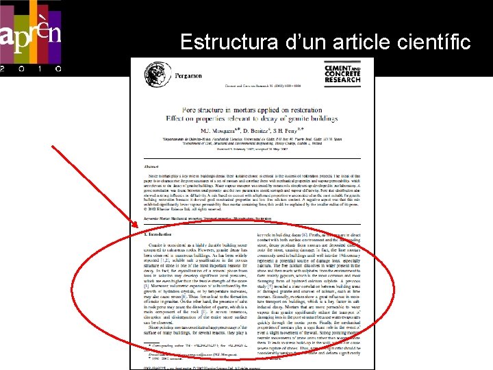 Estructura d’un article científic 