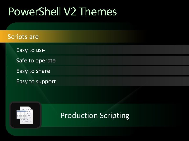 Power. Shell V 2 Themes Scripts are Easy to use Safe to operate Easy