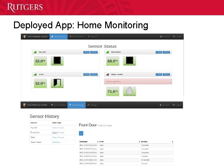 Deployed App: Home Monitoring 