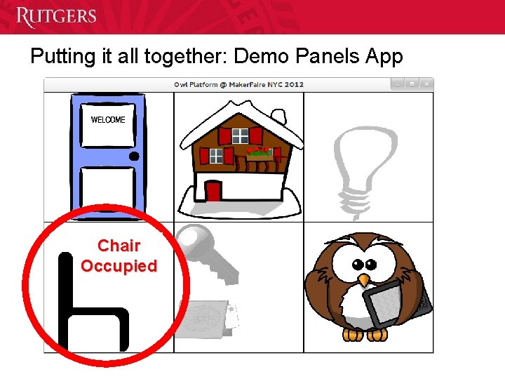 Putting it all together: Demo Panels App Chair Occupied 