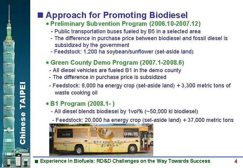BIODIESEL Approach for Promoting Biodiesel Preliminary Subvention Program (2006. 10 -2007. 12) - Public