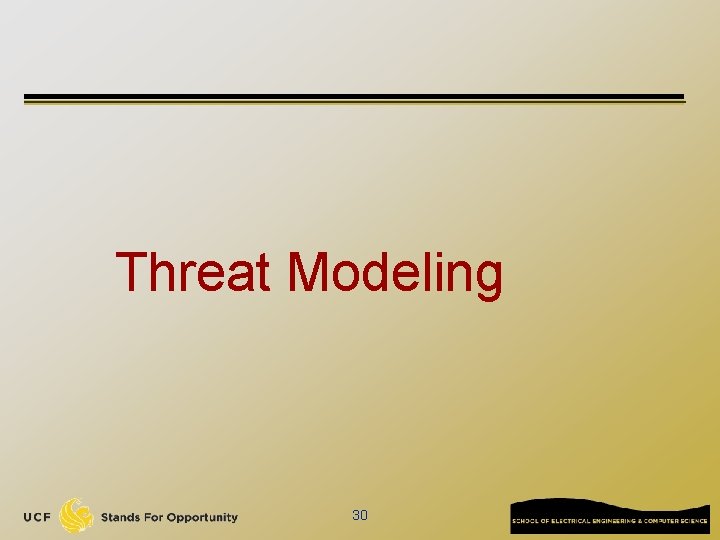 Threat Modeling 30 