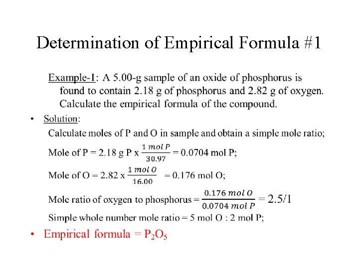Determination of Empirical Formula #1 • 