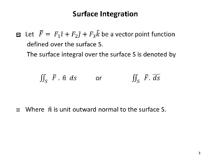 Surface Integration 3 
