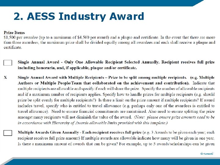 2. AESS Industry Award 