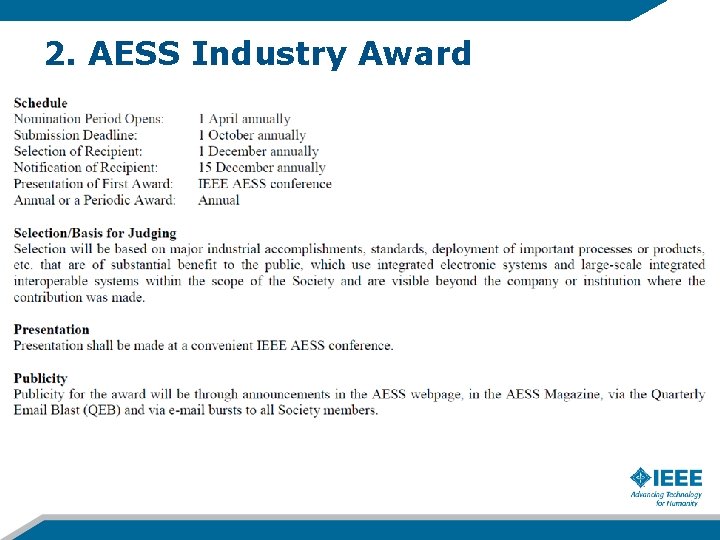 2. AESS Industry Award 