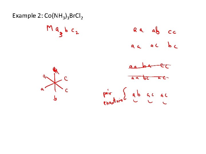 Example 2: Co(NH 3)3 Br. Cl 2 