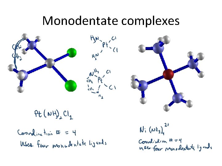 Monodentate complexes 