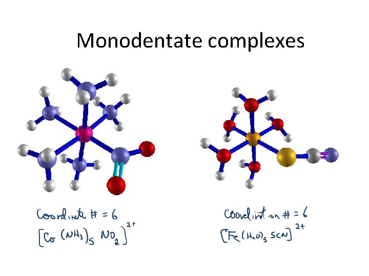 Monodentate complexes 