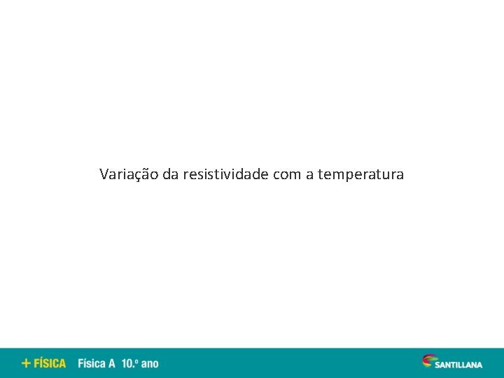 Variação da resistividade com a temperatura 