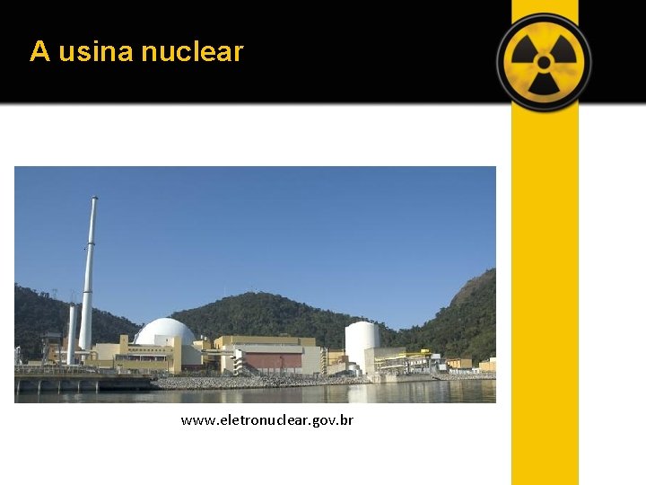 A usina nuclear www. eletronuclear. gov. br 