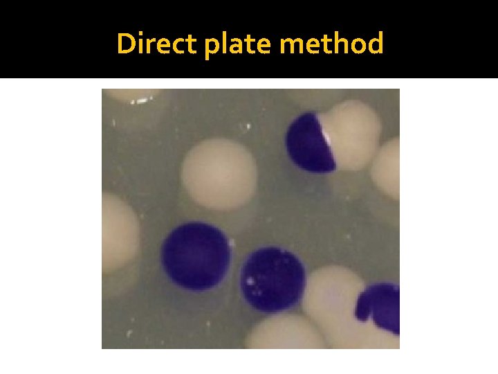 Direct plate method 