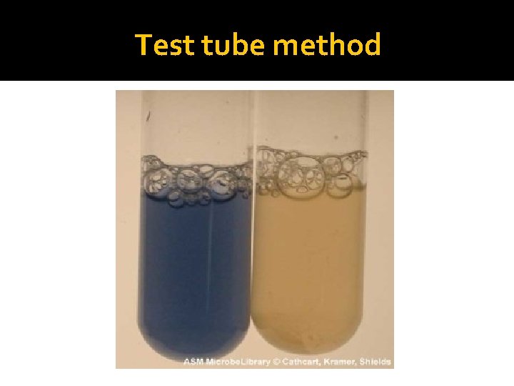 Test tube method 