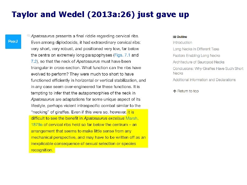 Taylor and Wedel (2013 a: 26) just gave up 