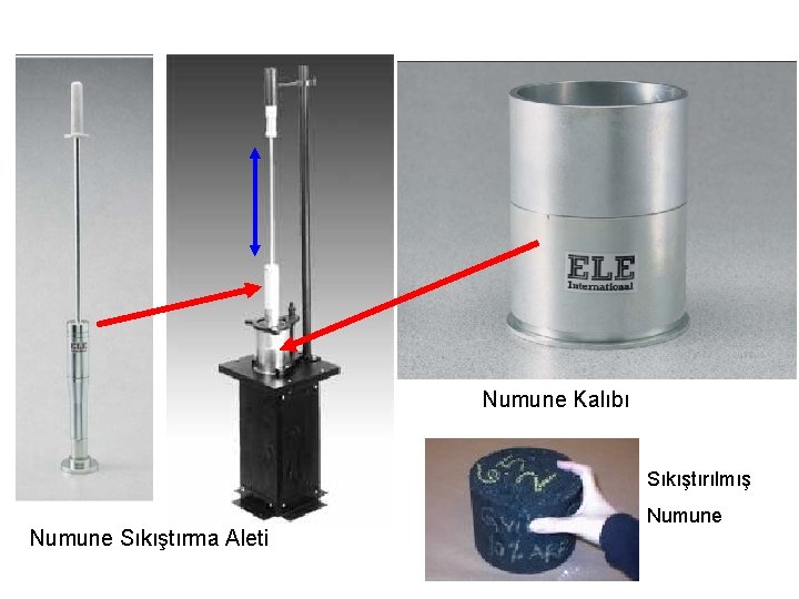 Numune Kalıbı Sıkıştırılmış Numune Sıkıştırma Aleti Numune 