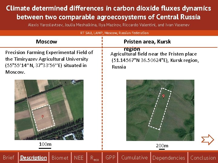 Climate determined differences in carbon dioxide fluxes dynamics between two comparable agroecosystems of Central