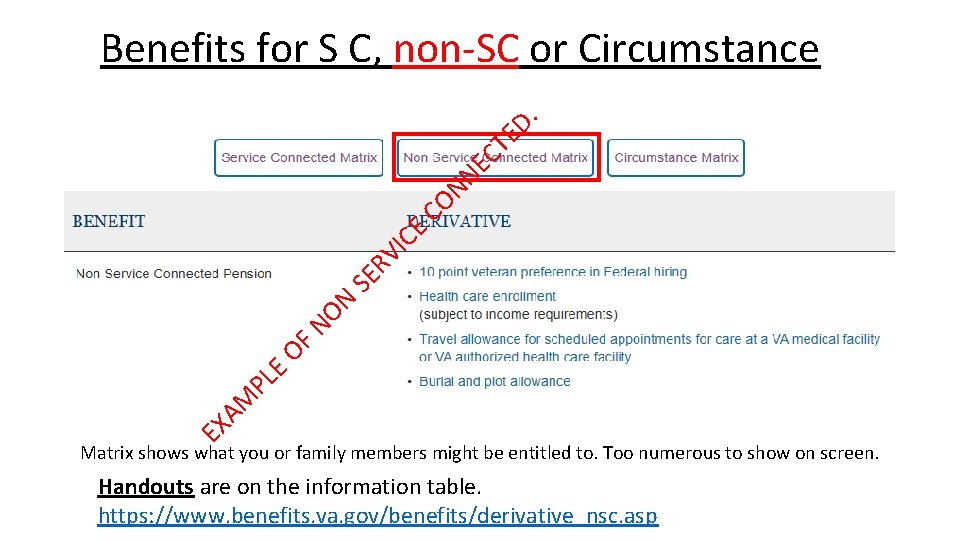 EX AM PL E OF NO N SE RV IC E CO NN EC