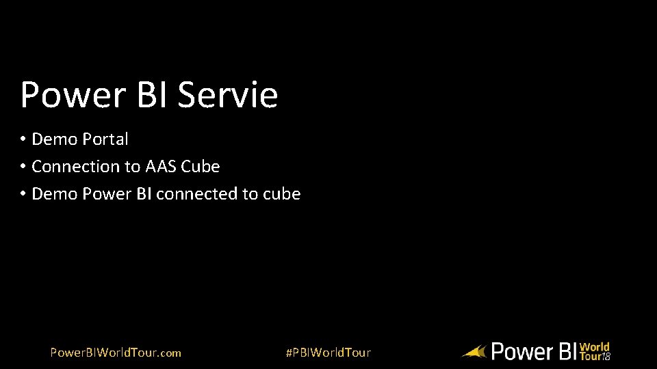 Power BI Servie • Demo Portal • Connection to AAS Cube • Demo Power