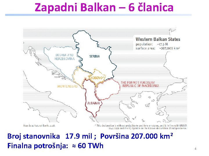 Zapadni Balkan – 6 članica Broj stanovnika 17. 9 mil ; Površina 207. 000
